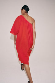 Robe en maille asymétrique