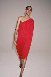 Robe en maille asymétrique