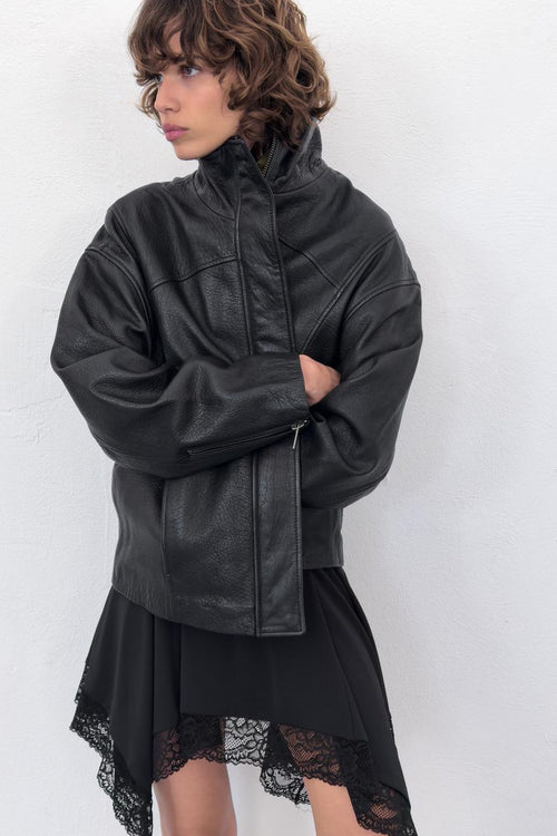Blouson oversize 100 % cuir