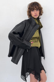 Blouson oversize 100 % cuir