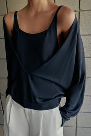 Pull contrasté en maille