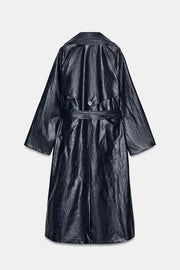 Trench oversize effet cuir ZW Collection