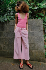 Pantalon-culotte à rayures