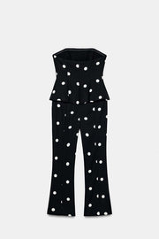 Combinaison bustier à pois