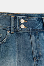 Jupe en denim TRF à plis