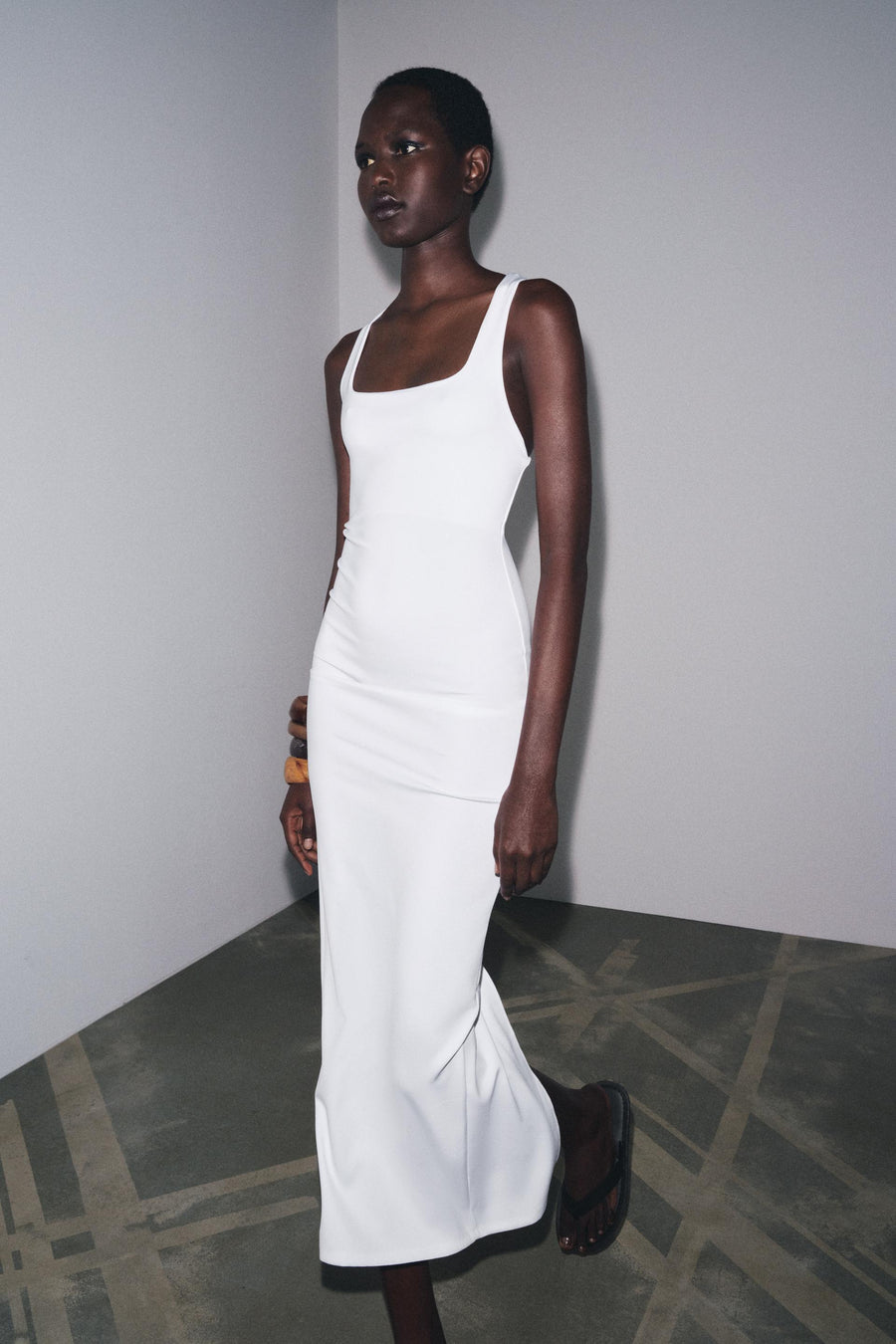 Robe longue en mélange de polyamide