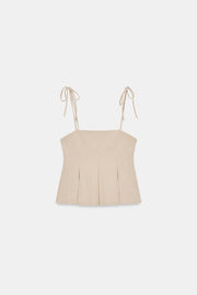 Top peplum à bretelles