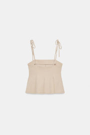 Top peplum à bretelles