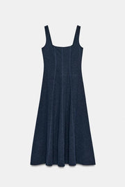 Robe midi à bretelles