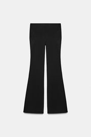 Pantalon coupe évasée extensible à pois