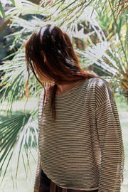 Pull en maille fine à rayures