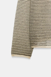 Pull en maille fine à rayures