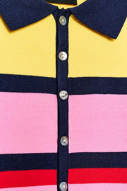 Polo en maille rayée