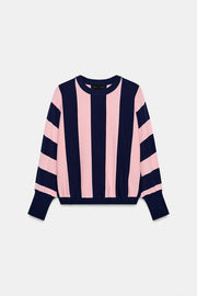 Sweat-shirt en maille rayée
