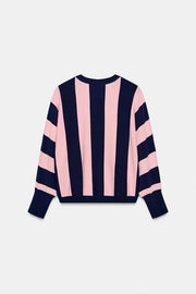 Sweat-shirt en maille rayée