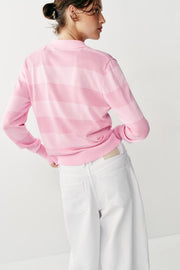 Veste en maille à rayures