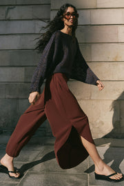 Pantalon fluide à fentes