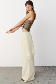 Pantalon paréo large en dentelle