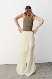 Pantalon paréo large en dentelle
