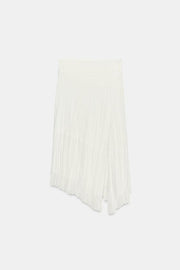 Jupe asymétrique en tissu texturé
