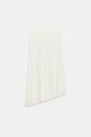 Jupe asymétrique en tissu texturé
