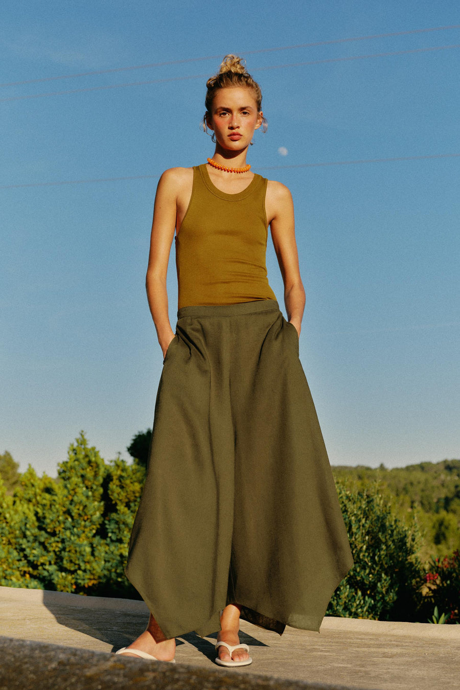 Pantalon-culotte asymétrique