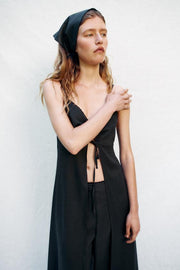 Top lingerie long en lin