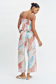 Pantalon large imprimé