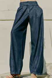 Pantalon coupe barrel à pinces