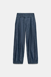 Pantalon coupe barrel à pinces