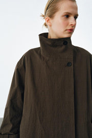 Trench oversize à carreaux ZW Collection
