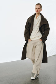 Trench oversize à carreaux ZW Collection