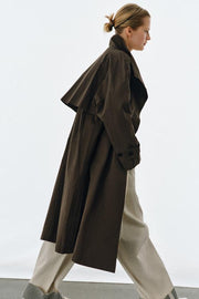 Trench oversize à carreaux ZW Collection