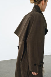 Trench oversize à carreaux ZW Collection