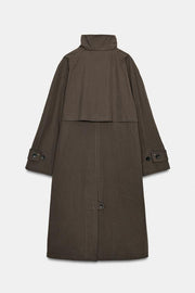Trench oversize à carreaux ZW Collection