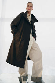 Trench oversize à carreaux ZW Collection