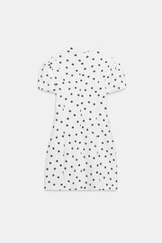 Robe courte à manches bouffantes