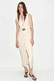 Robe midi avec ceinture