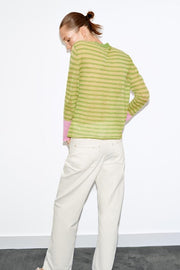 Pull en maille à rayures