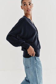 Veste en maille à manches chauve-souris
