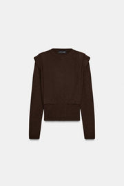 Pull en maille à épaulettes