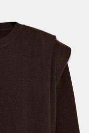 Pull en maille à épaulettes