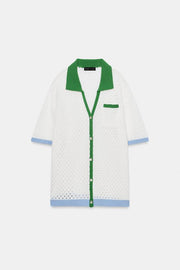 Veste en maille ajourée