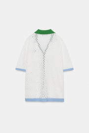 Veste en maille ajourée