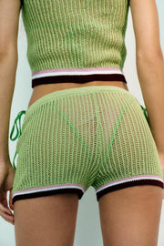 Short en maille à taille élastique