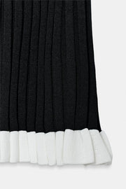 Robe courte en maille côtelée