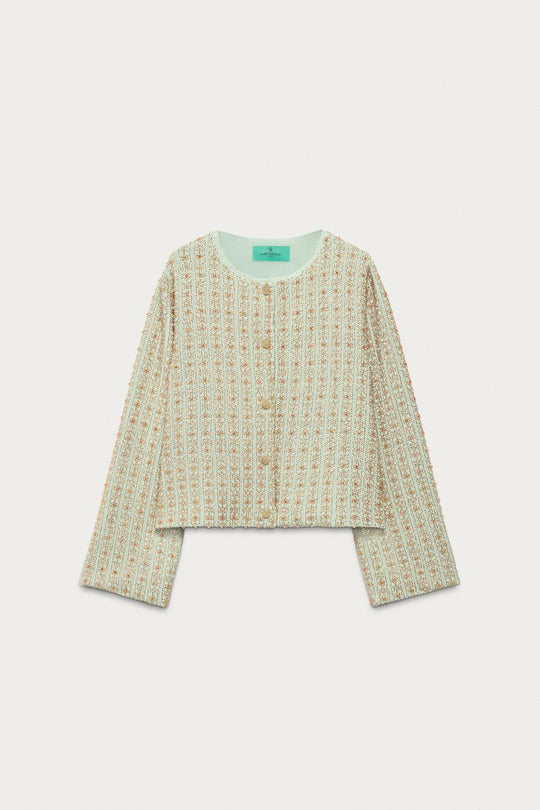 Veste en maille à perles Marisa Berenson x