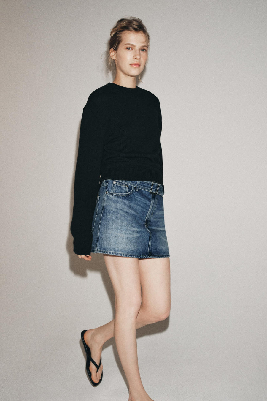 Jupe courte en denim ZW Collection