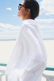 Chemise effilochée en lin ZW Collection