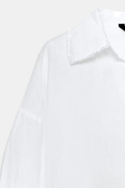 Chemise effilochée en lin ZW Collection
